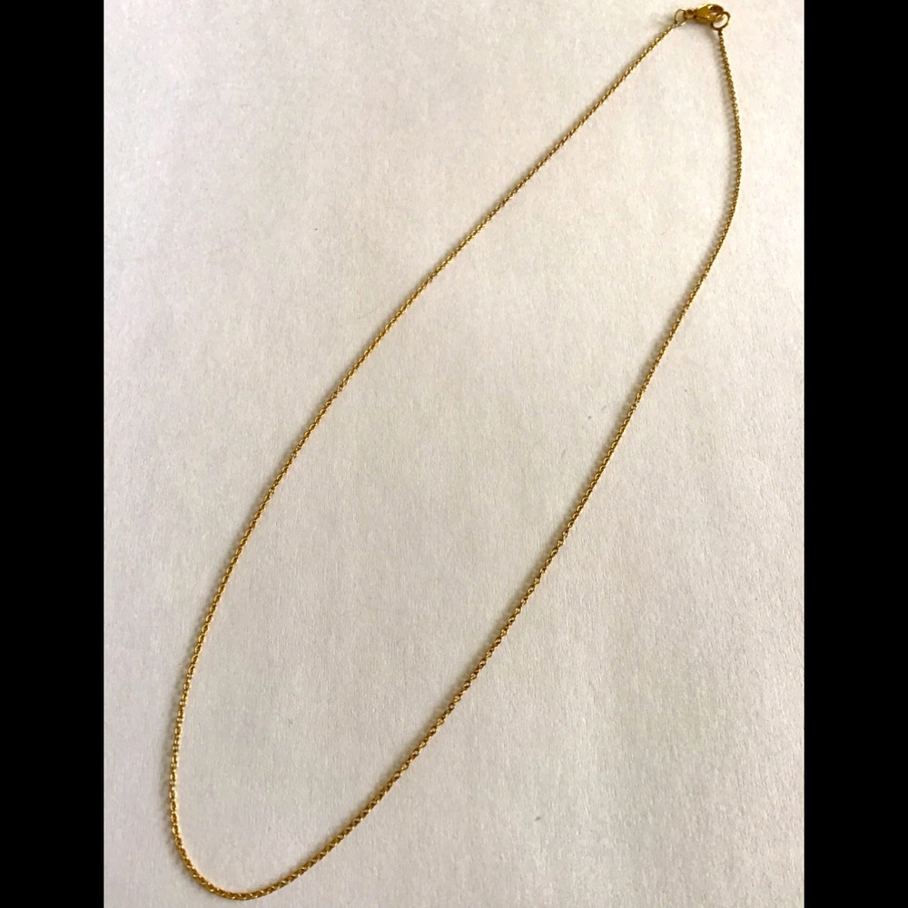 18K Gold Delicate 1.7 Gram Cable Chain 16" Nice